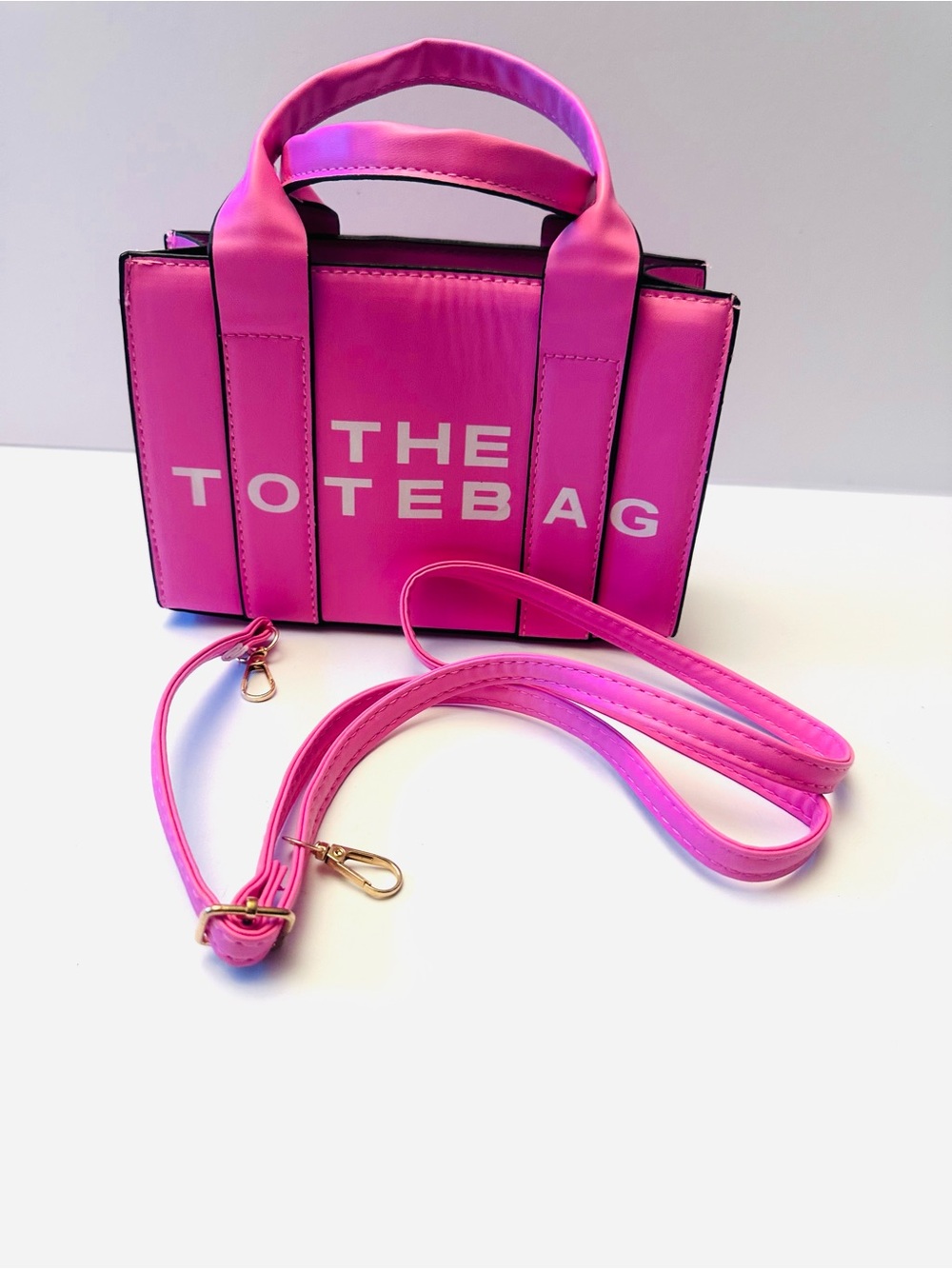 NWOT 🖤💗 Retro Rebel Pink Mini Tote — Goth Pop Energy 💗🖤